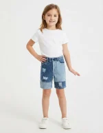 شلوارک لی زاپ دار بچگانه